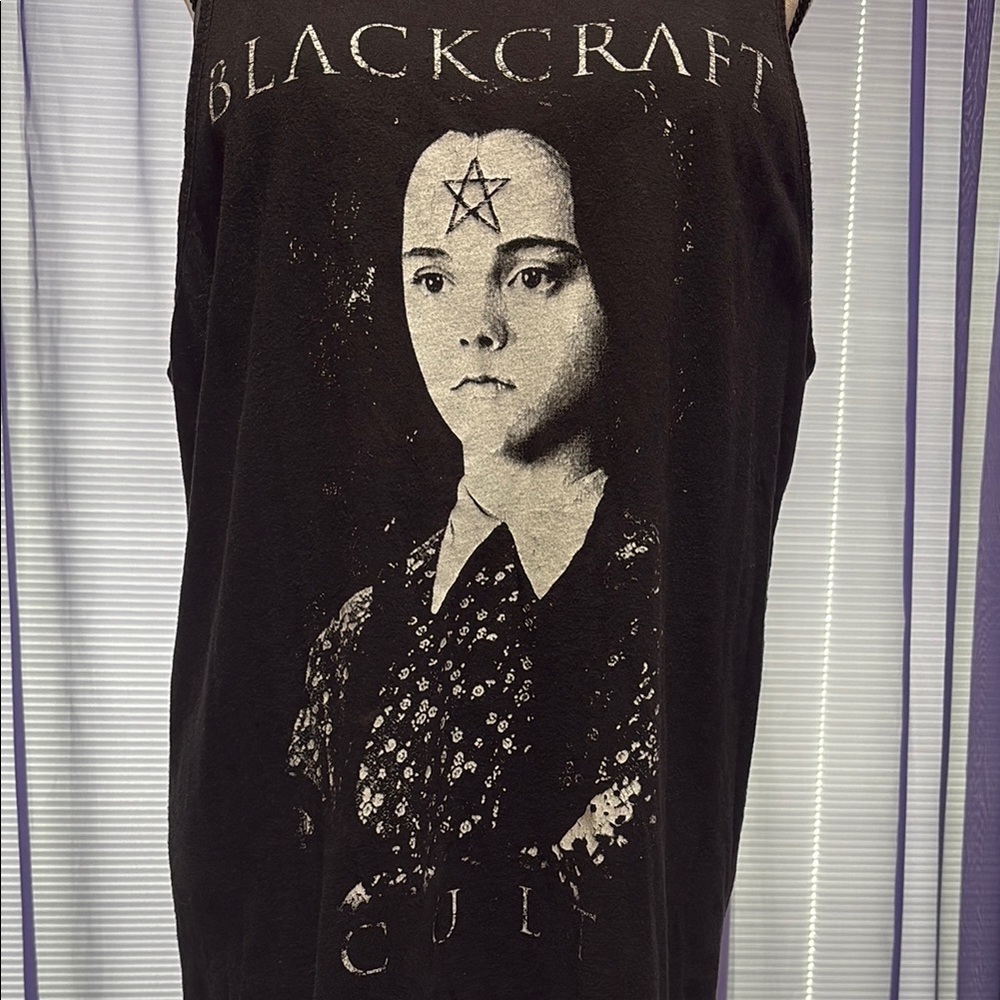 Women's Black Wednesday Addams Blackcraft Cult Tank Top - Picture 4 of 5